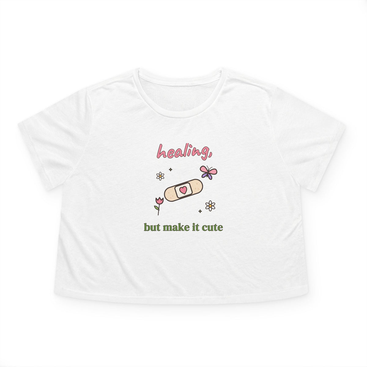 Healing, but Make It Cute Cropped Tee