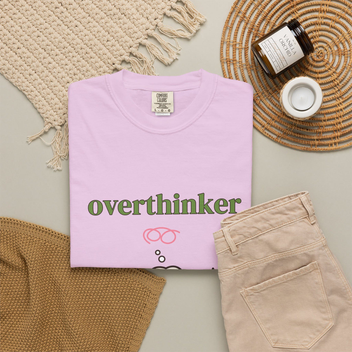 Overthinker, But Make It Cute Comfort Colors Tee