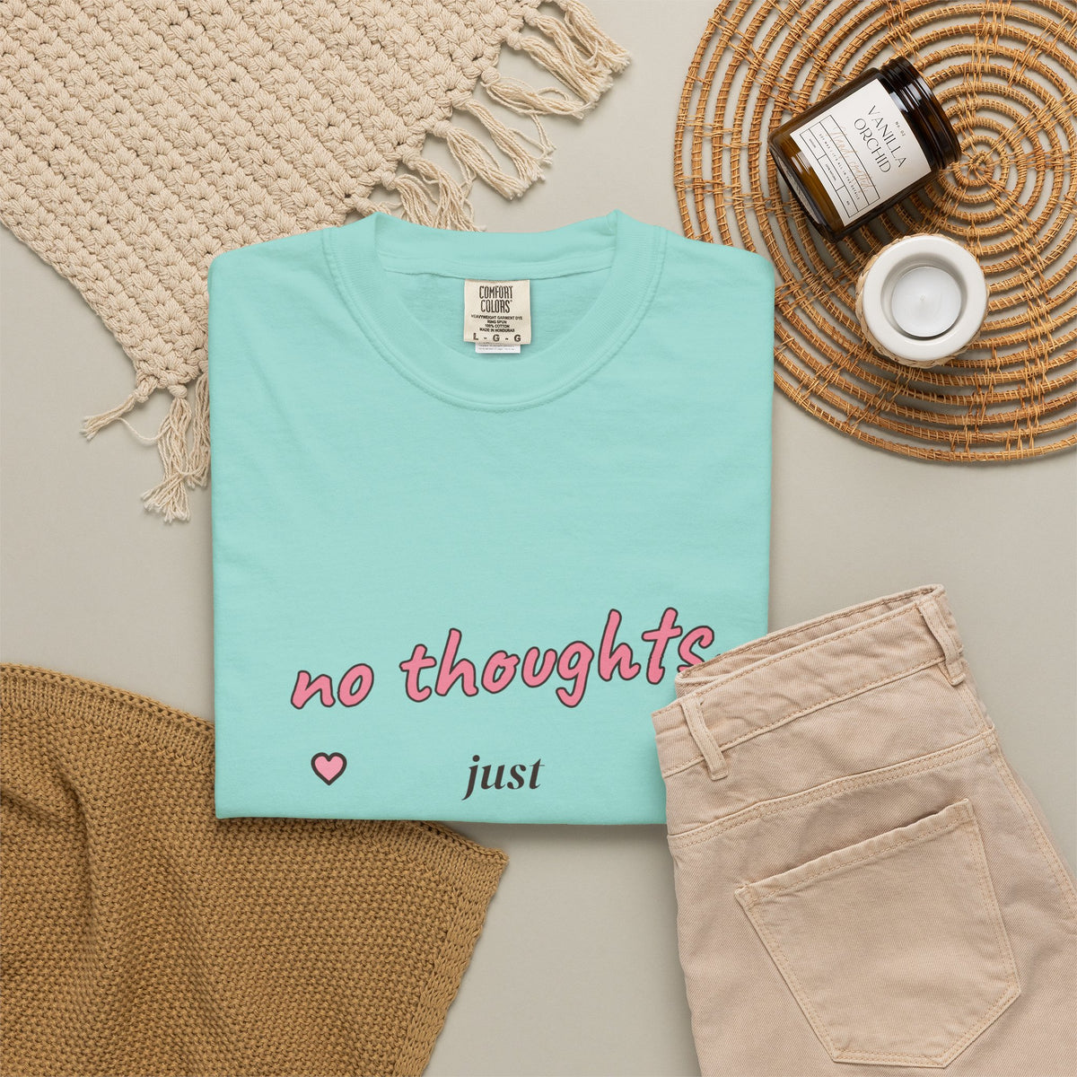 No Thoughts, Just Matcha Comfort Colors Tee