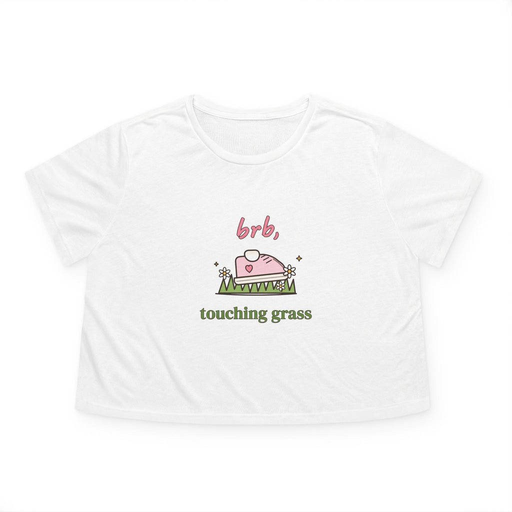 BRB, Touching Grass Cropped Tee