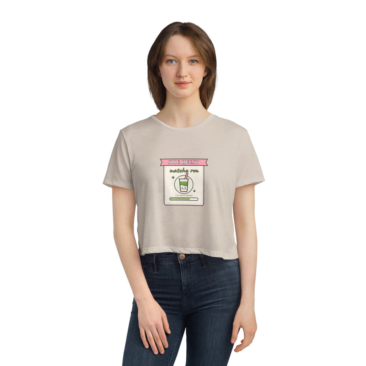 Side Quest: Matcha Run Cropped Tee