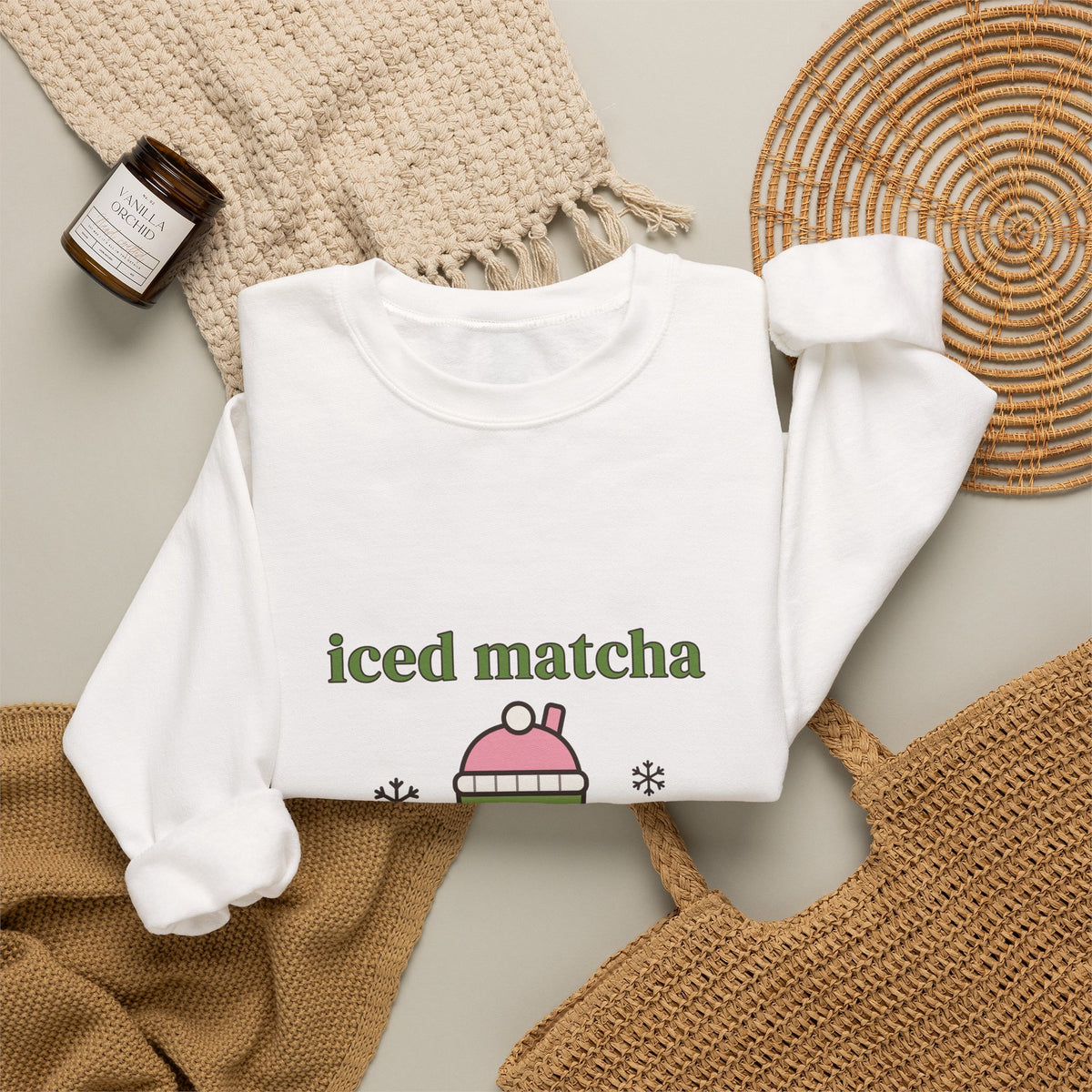 Iced Matcha in December Sweatshirt