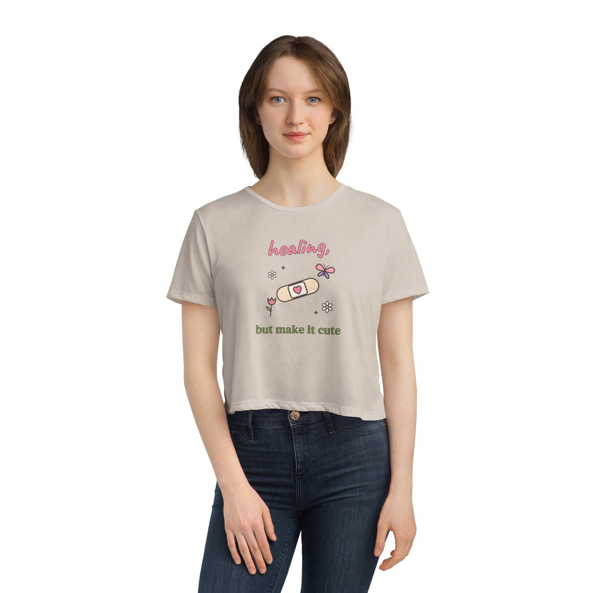 Healing, but Make It Cute Cropped Tee
